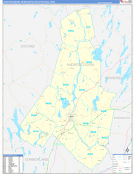 Lewiston-Auburn Basic Wall Map